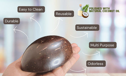 Coconut Shell Bowl Oval  (Pack 10) PM246