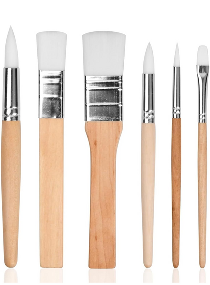 6 Pcs Paint Brush Set – Nylon Hair Art Brushes