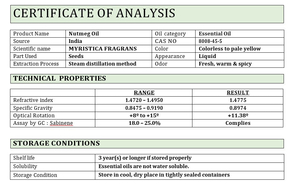 Nutmeg Essential Oil EO017
