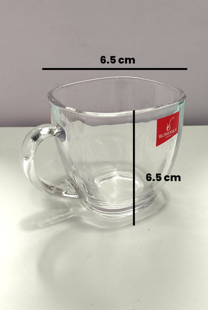 Glass Cup Square Candle Jar with Handle (Set of 6pcs)160 Each PM409