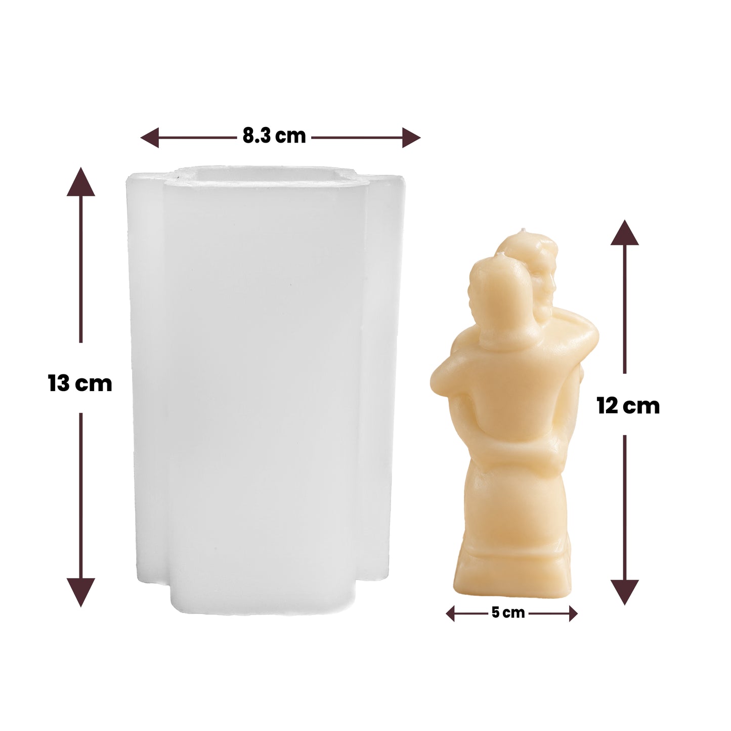 Romantic Couple Hug Candle Silicone Mold | WCM857 (OWN)