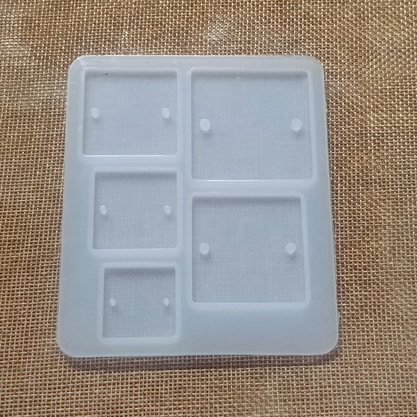 Classic Square Rakhi Silicone Mold (5 Cavity) | ARM541