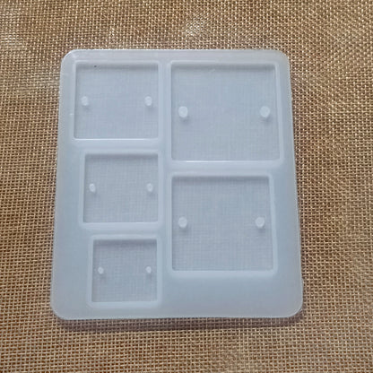 Classic Square Rakhi Silicone Mold (5 Cavity) | ARM541