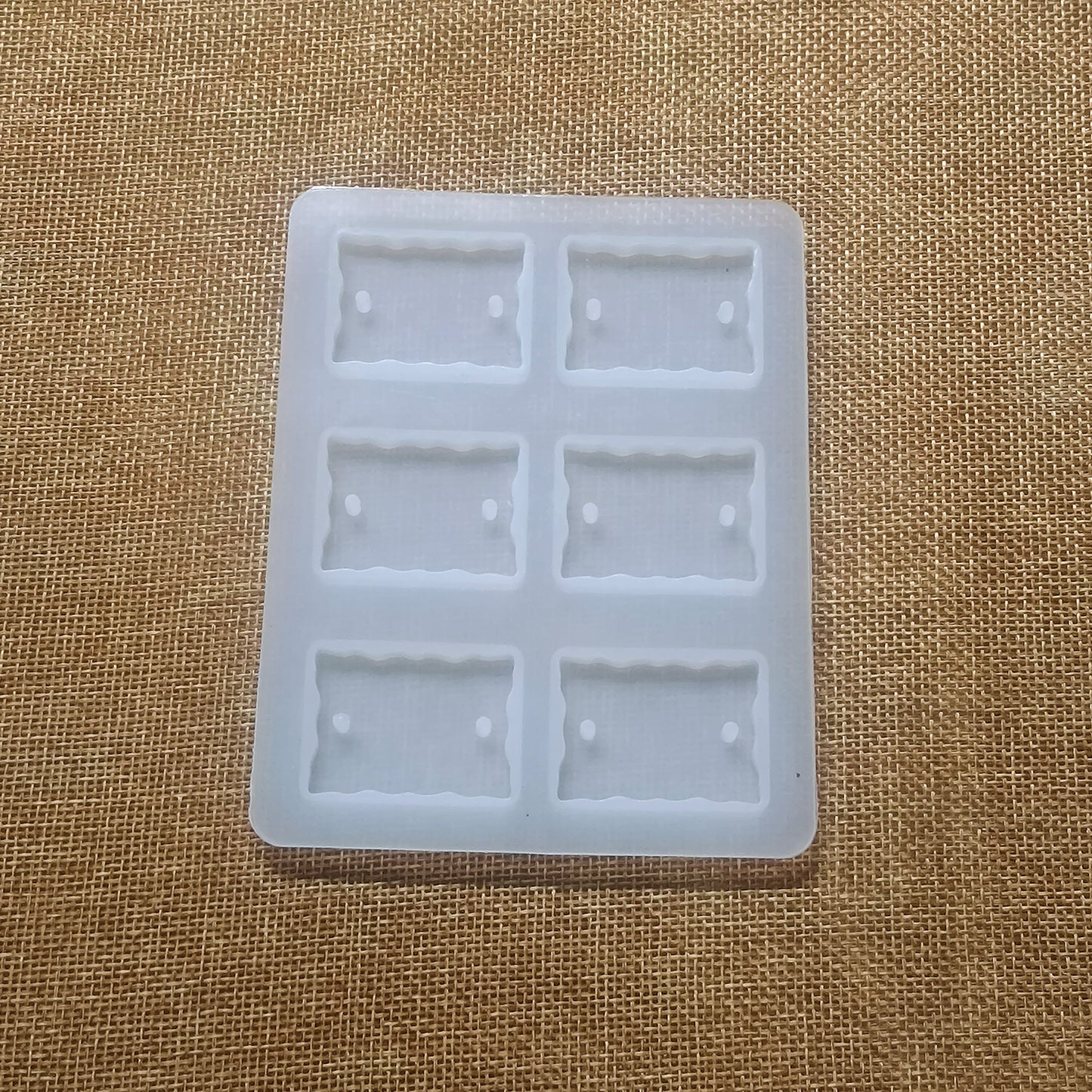 Wave Edge Rectangle Rakhi Mold | 6 Cavity | ARM546