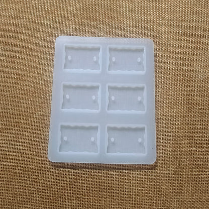 Wave Edge Rectangle Rakhi Mold | 6 Cavity | ARM546