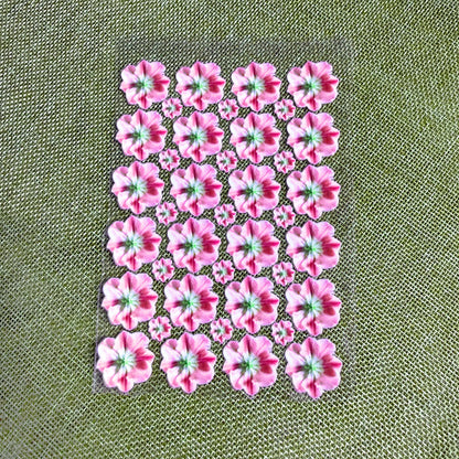 Premium Pink Petunia UV Transfer Stickers | UV010