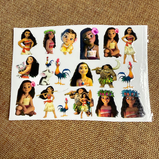 Disney moana characters UV Sticker | UV014