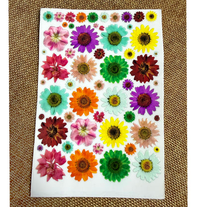 Premium Multicolor Mixed Floral UV Transfer Stickers | UV008