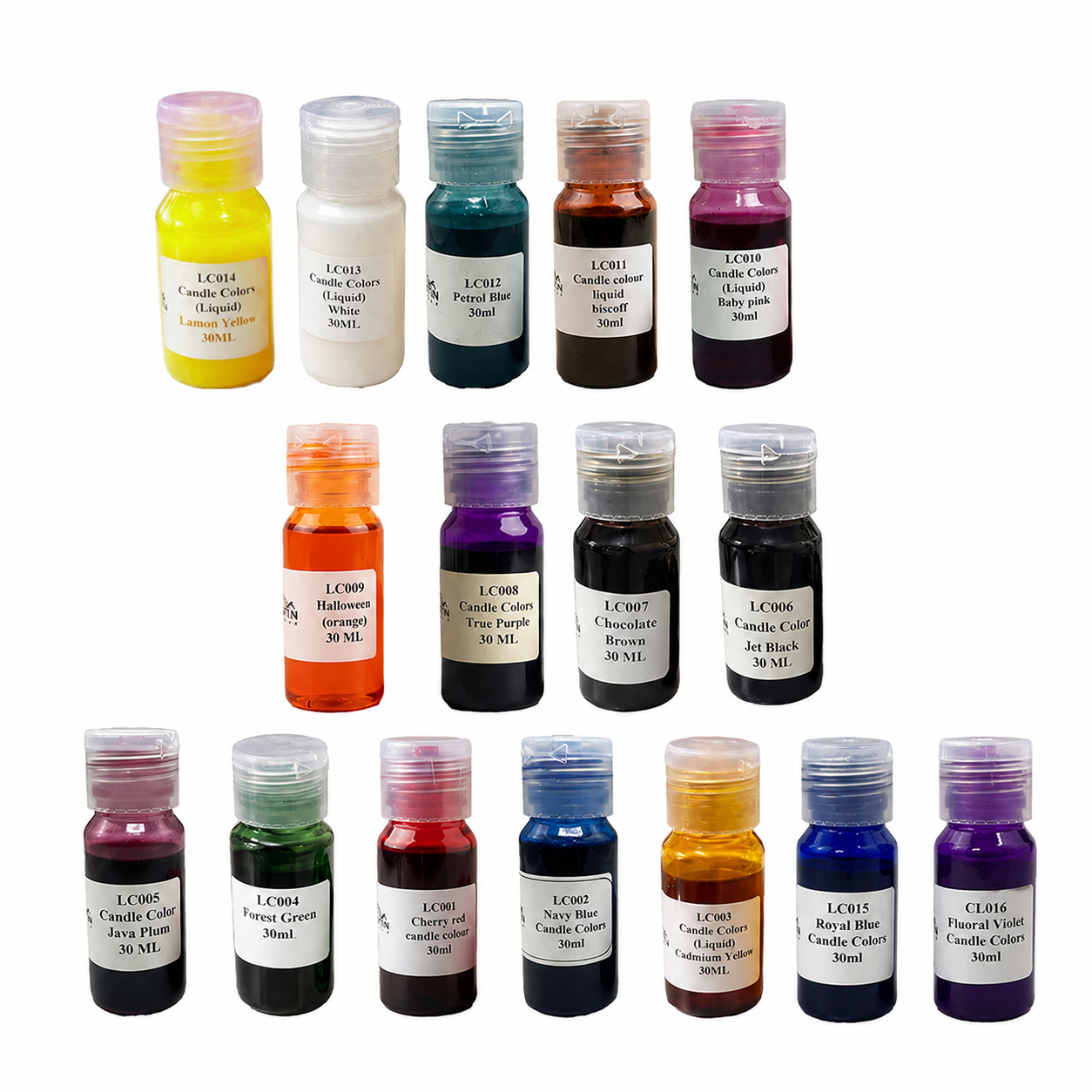 Candle Colors (Liquid),  LC001-LC016
