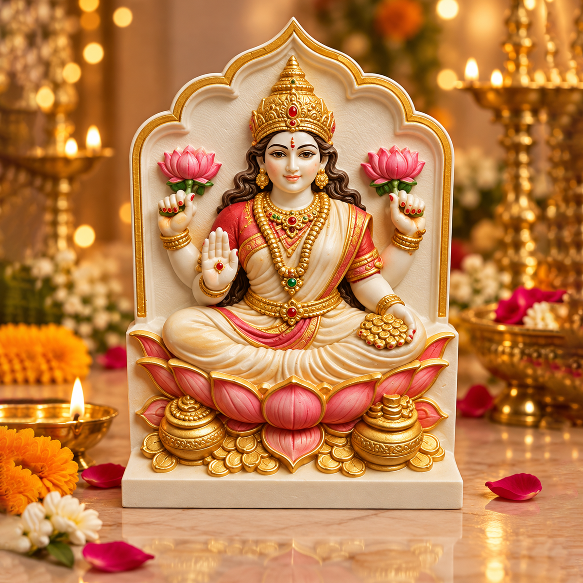 Lakshmi Idol Silicone Mold own | MLD-ARM596
