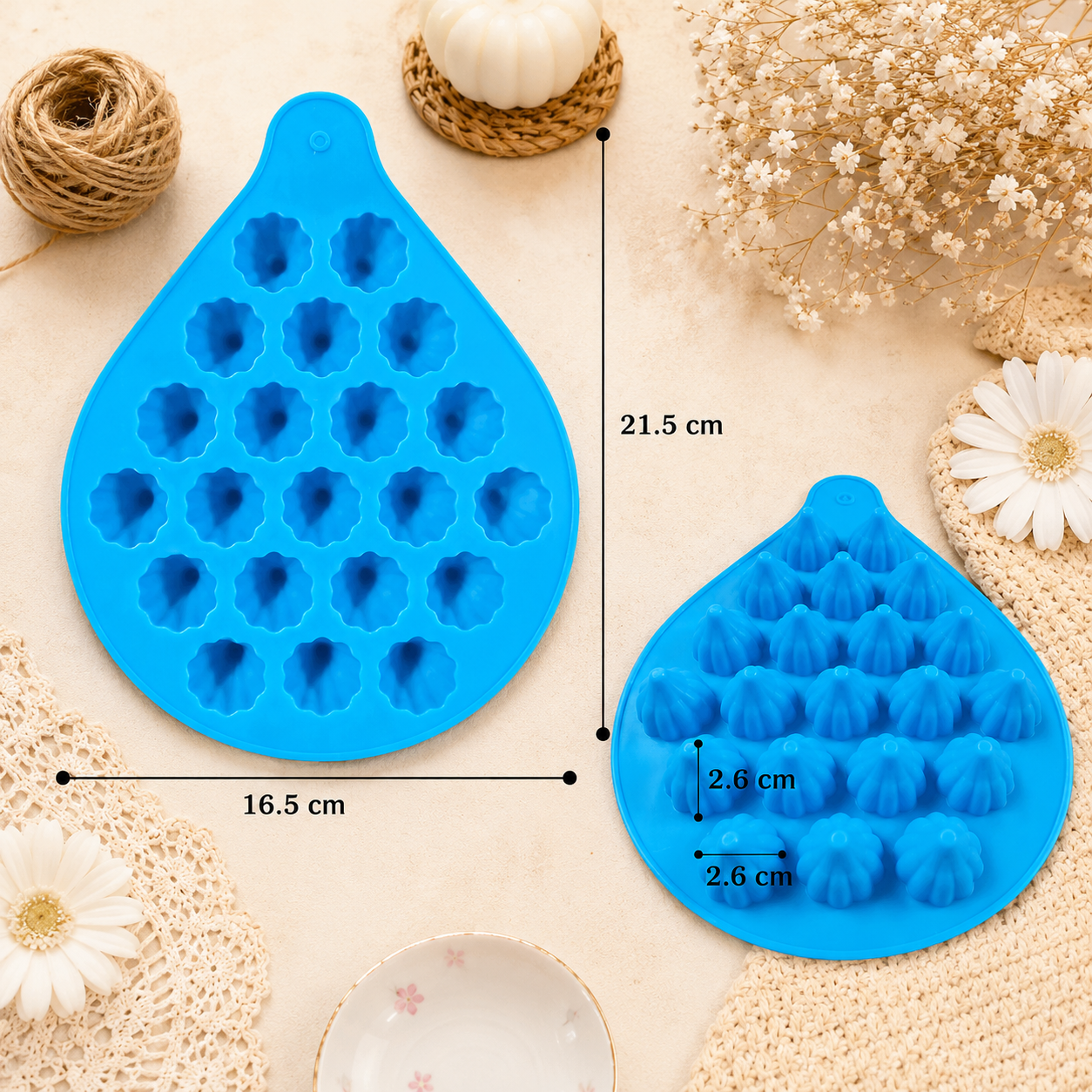 21 Cavity Mini Modak Mold