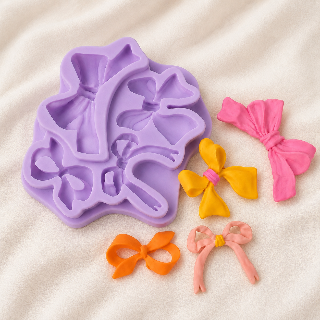 Cute Ribbon Bow 4 Design Mold