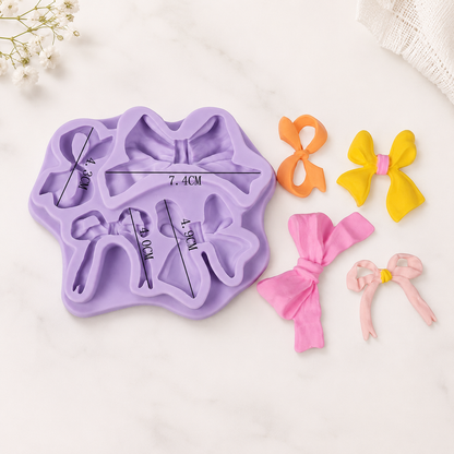 Cute Ribbon Bow 4 Design Mold