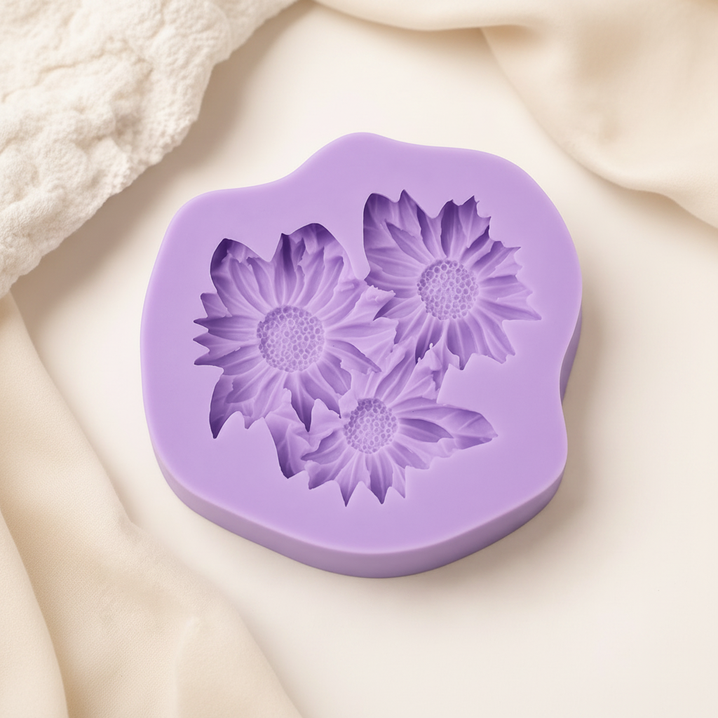 Triple Daisy Flower Silicone Mold