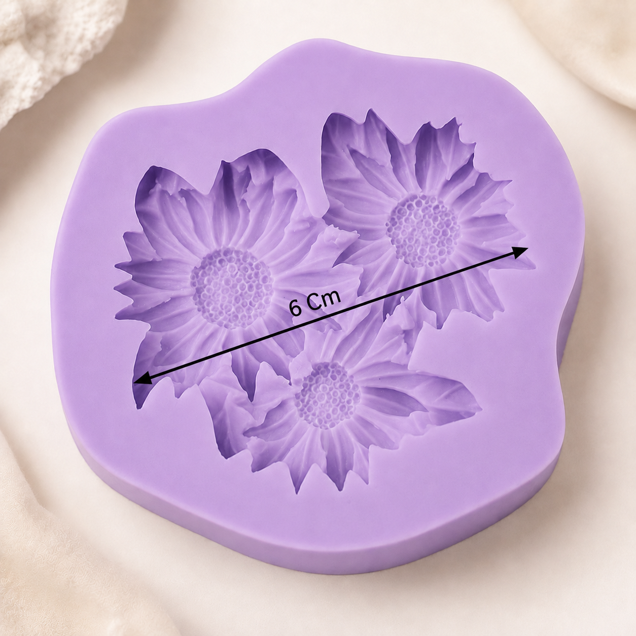 Triple Daisy Flower Silicone Mold
