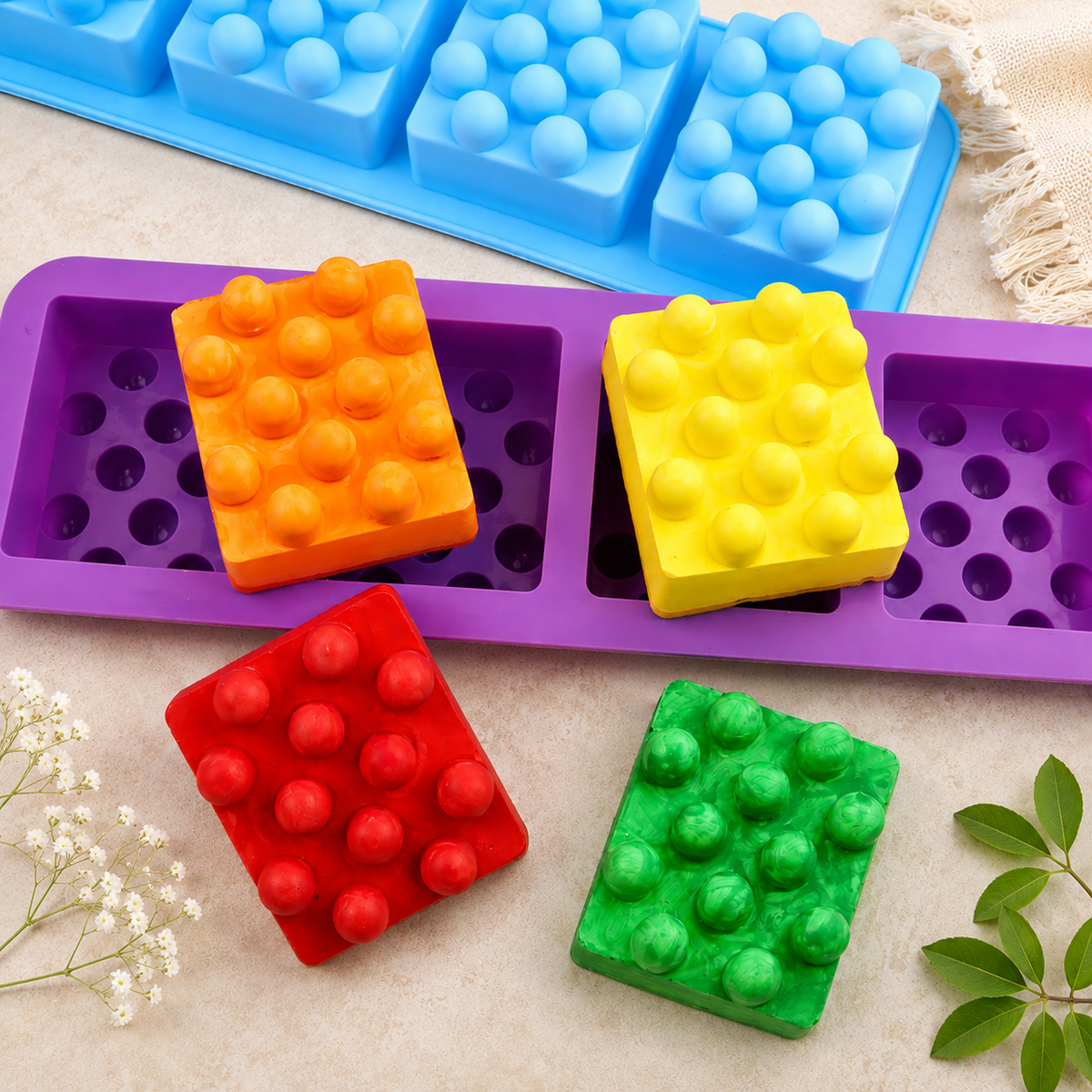 Square massage soap Mould | SSM328