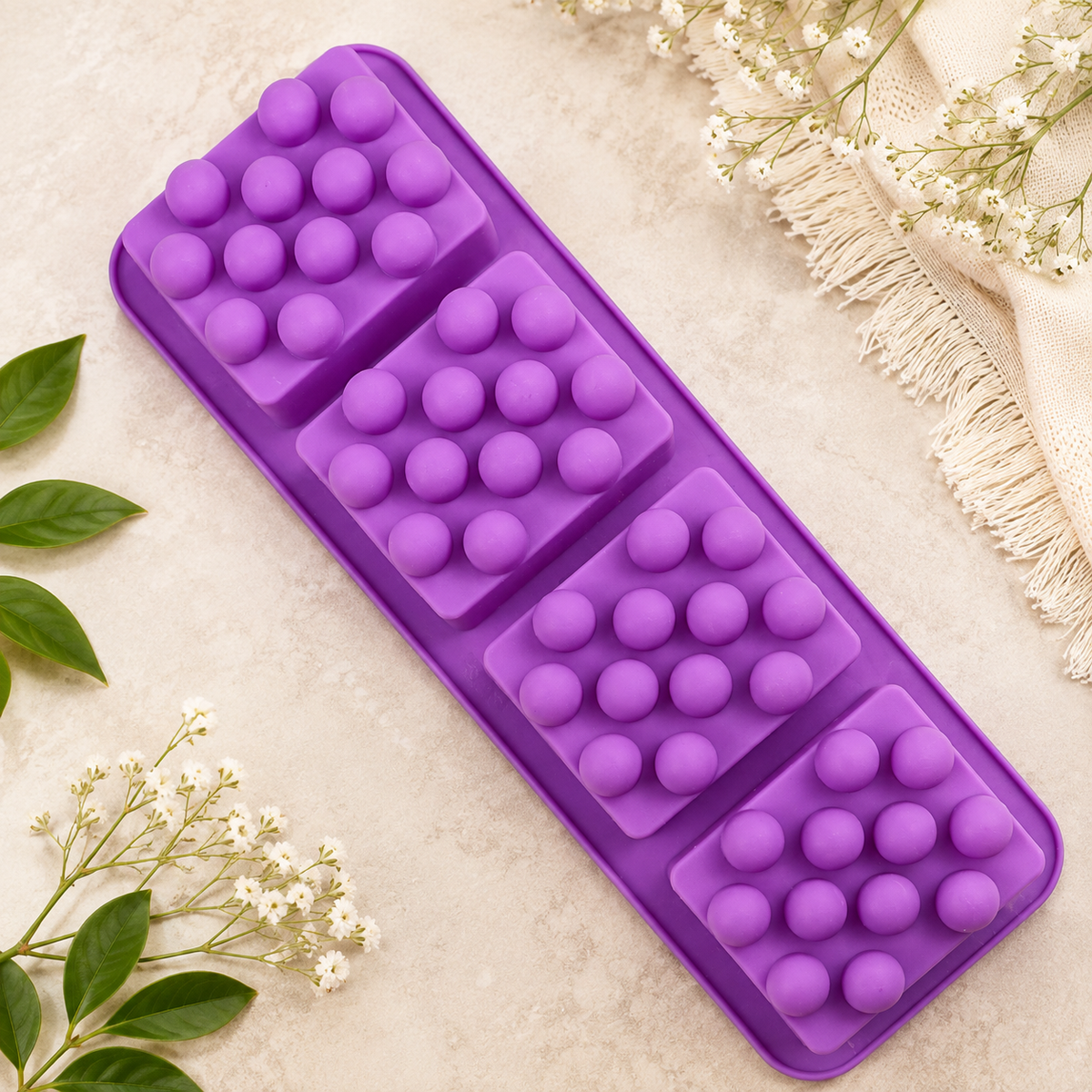 Square massage soap Mould | SSM328