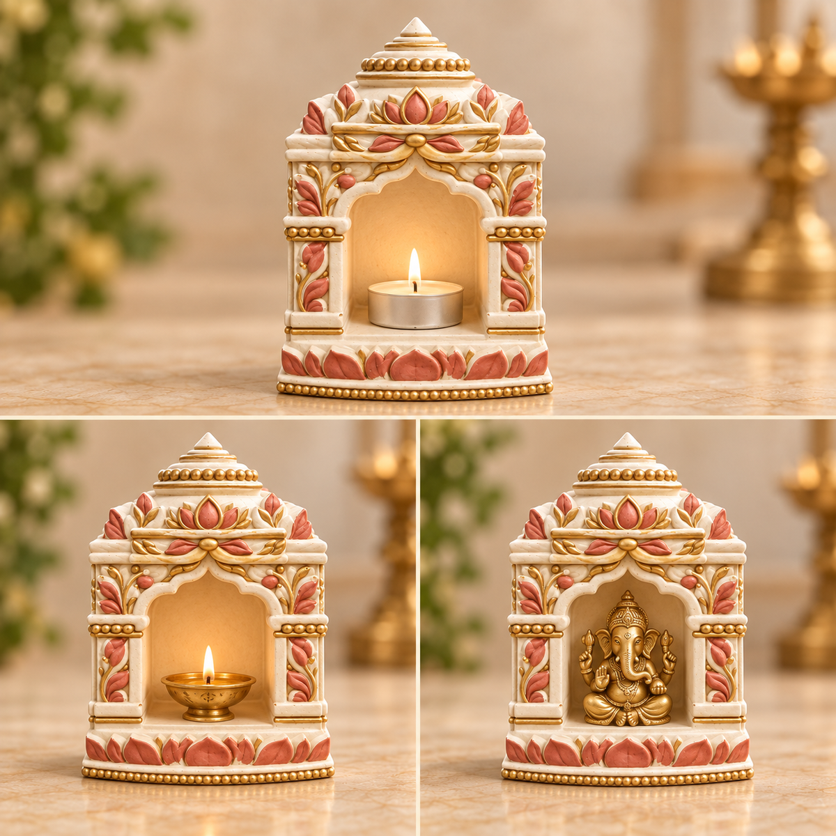 Mandir T-Light Holder Silicone Mold | MLD-ARM598