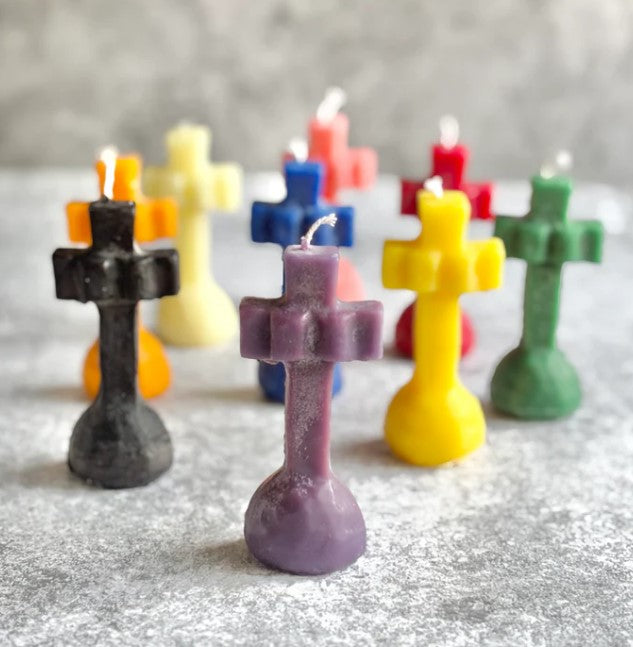 Multicolor Cross Altar Candle Silicone Mold
