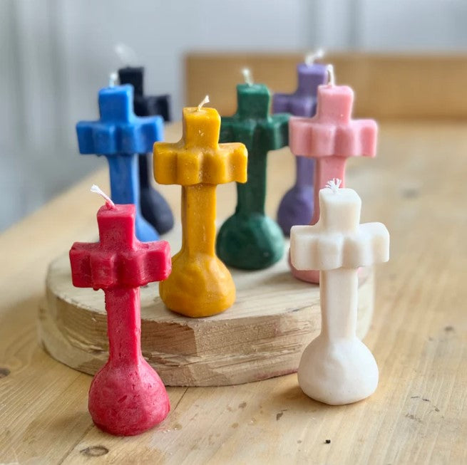Multicolor Cross Altar Candle Silicone Mold