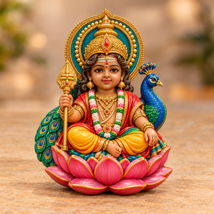 Bal Kartikeya with Peacock Silicone Mold | MLD-ARM599[OWN]