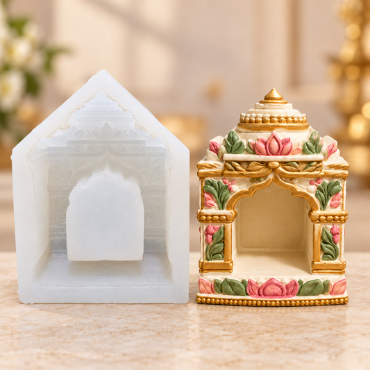 Mandir T-Light Holder Silicone Mold | MLD-ARM600