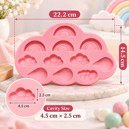 Rainbow & Cloud Silicone Mold | MLD-SSM347