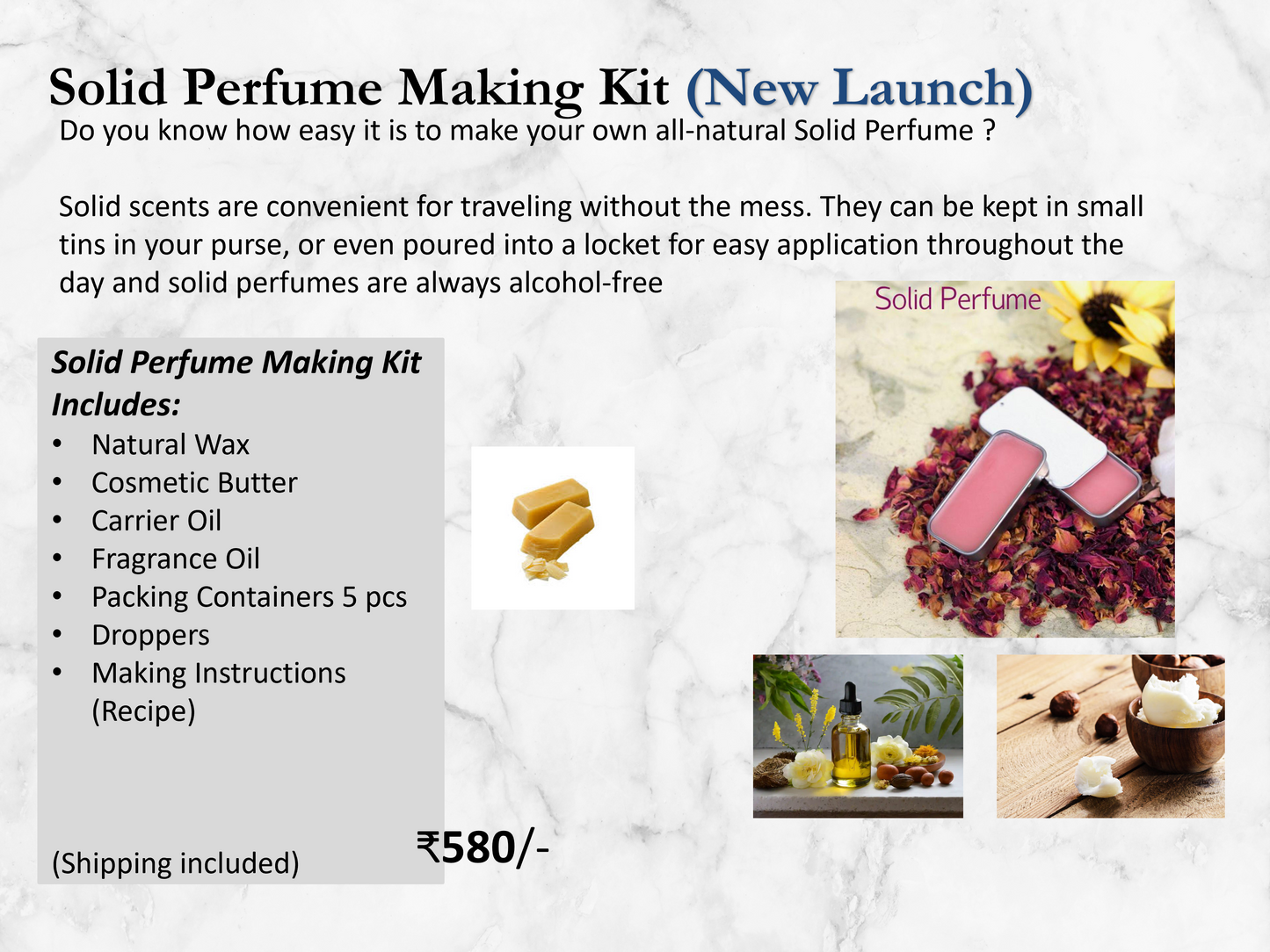 Solid Perfume Making Kit