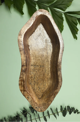 Papaya Bough Wooden Candle Bowl WC018