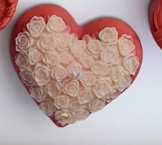 3D Woven Heart Rose 4 WCM639