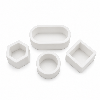 Premium Geometric Silicone Planter Mould Set 