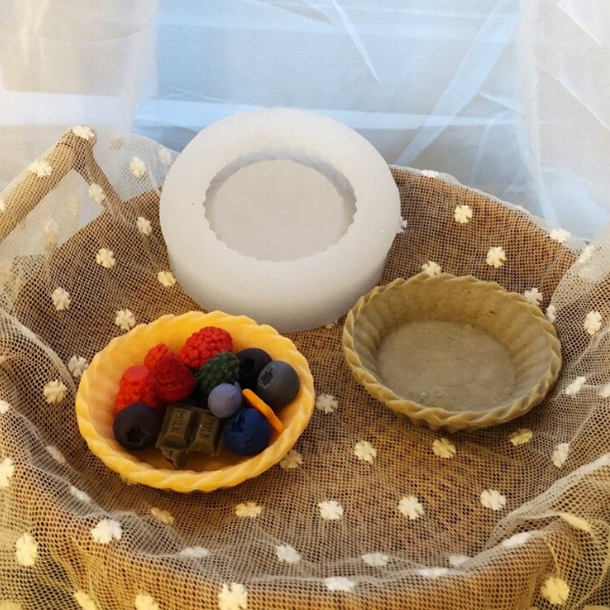 Round Tart Silicone Mold for Candle Making & Resin Art