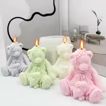 Bear Hug Rabbit Candle Silicone Mold WCM506