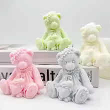 Bear Hug Rabbit Candle Silicone Mold WCM506