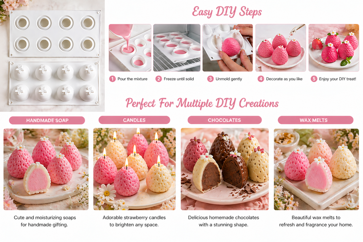 Strawberry Delight Silicone Mold | SSM253