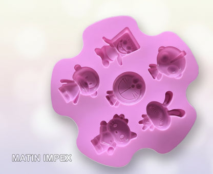 Cartoon Silicone Mold 6 Cavity | SSM259