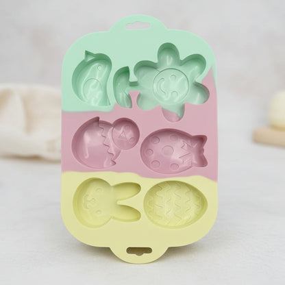 Easter Theme Rainbow Silicone Mould 6-cavity | SSM262