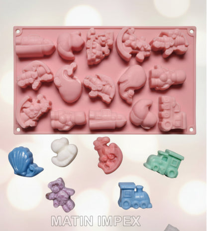 Assorted Toys Silicone Mold 15-Cavity | SSM265