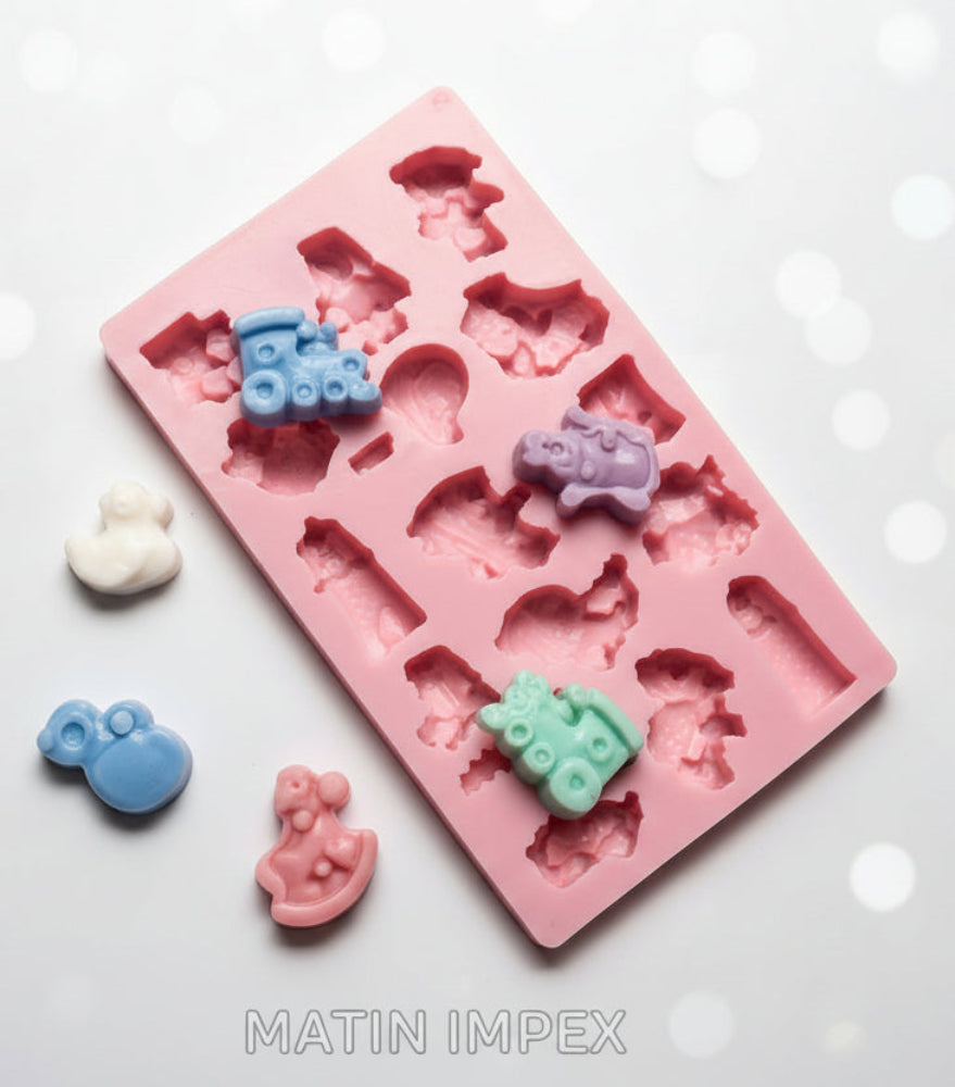 Assorted Toys Silicone Mold 15-Cavity | SSM265