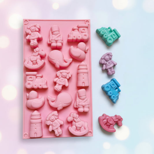 Assorted Toys Silicone Mold 15-Cavity | SSM265