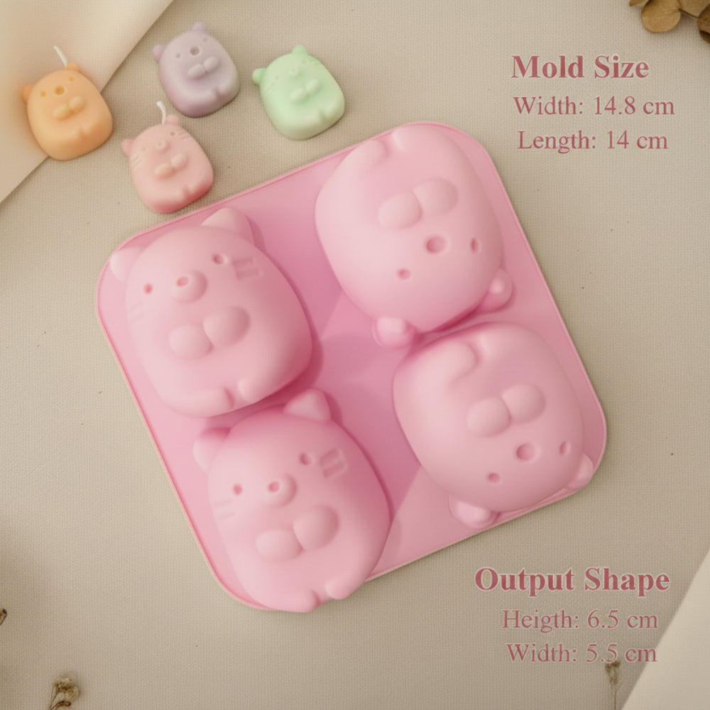 4-Cavity Marmot Mold | SSM269