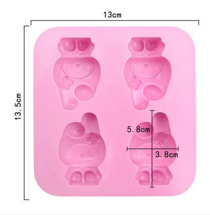 4-Cavity My Melody silicone mold | SSM273