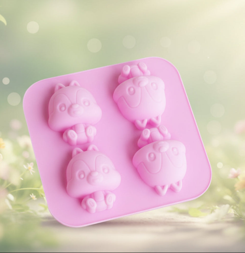 4-Cavity Chipmunk Silicone Mold | SSM274