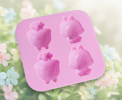 4-Cavity Chipmunk Silicone Mold | SSM274