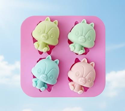 4-Cavity Chipmunk Silicone Mold | SSM274