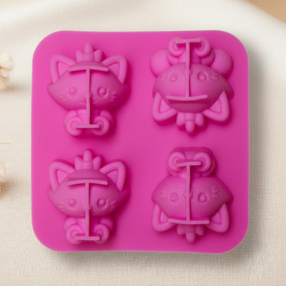 4-Cavity Aristocats Marie Silicone Mold | SSM276