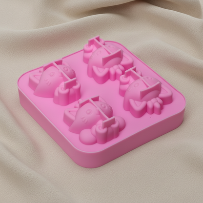 4-Cavity Aristocats Marie Silicone Mold | SSM276