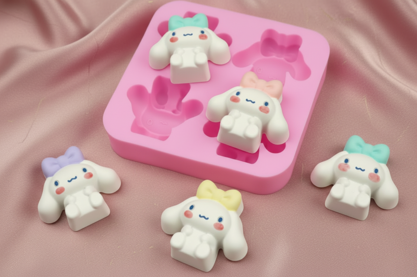4-Cavity Sweet Bunny Silicone Mold | SSM277