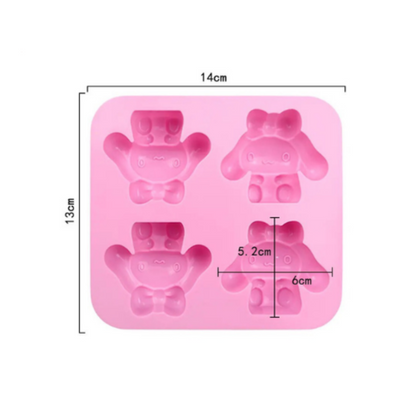 4-Cavity Sweet Bunny Silicone Mold | SSM277