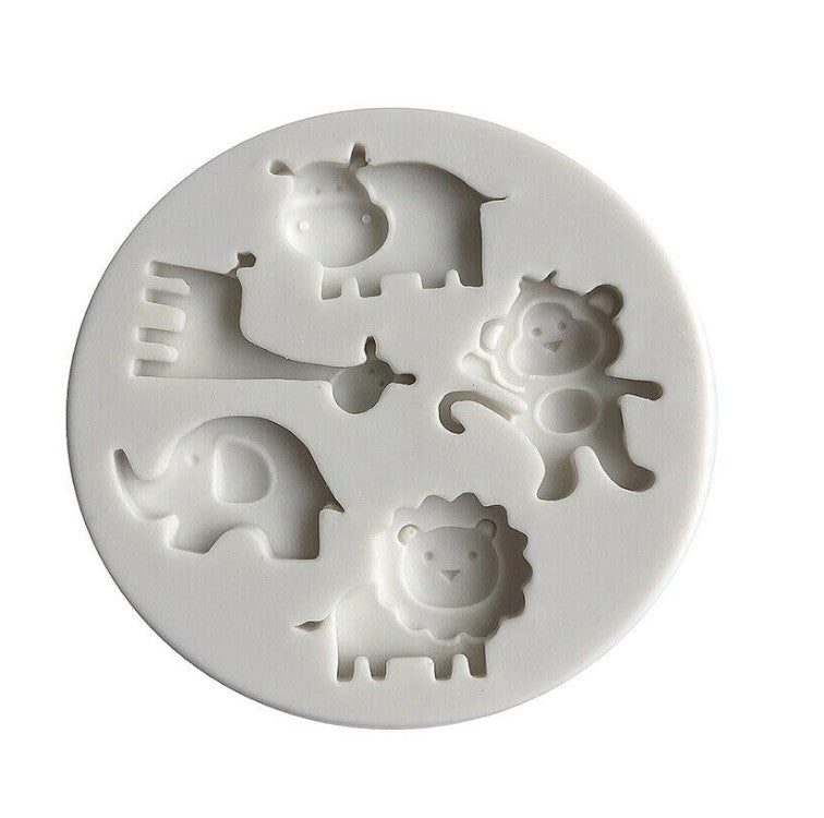 Cute Jungle Animal Silicone Fondant Mold | CFM429 (OWN)